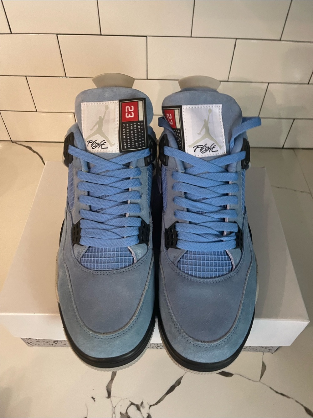 Men’s Retro 4 University Blue Size 11.5. - Picture 5 of 8